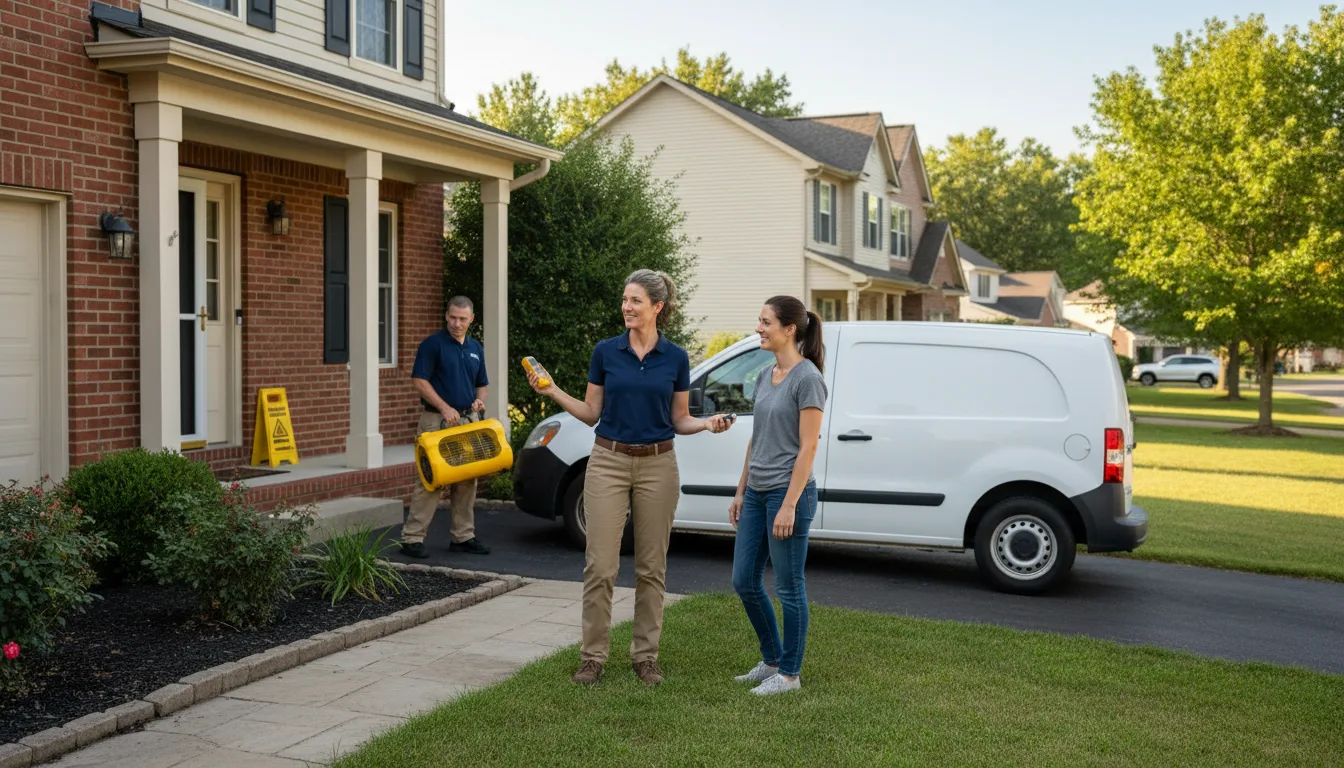 Residential water damage restoration in Granville, IL
